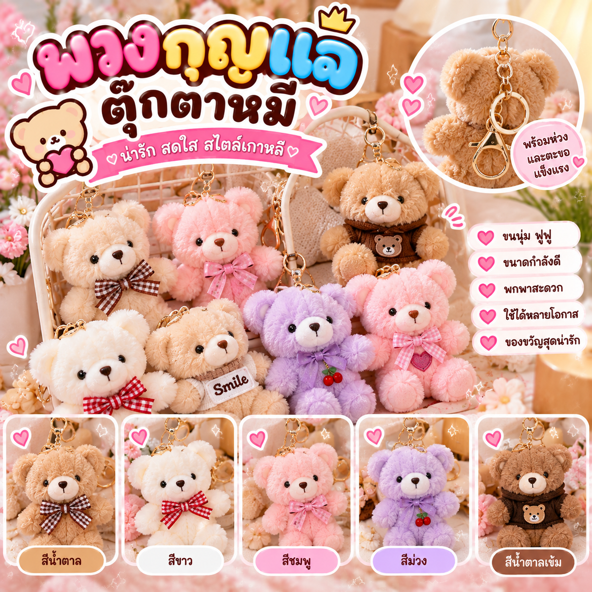 พวงกุญแจหมี